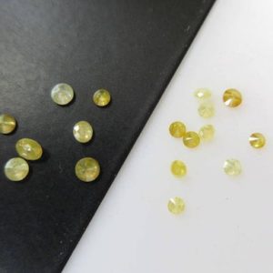 Shop Diamond Faceted Beads! 20 Pieces 1mm/1.5mm To 2.5mm Yellow Brilliant Cut Faceted Round Shaped Diamonds Loose, Natural Yellow Solitaire Diamonds, DDS496/2 | Natural genuine faceted Diamond beads for beading and jewelry making.  #jewelry #beads #beadedjewelry #diyjewelry #jewelrymaking #beadstore #beading #affiliate #ad