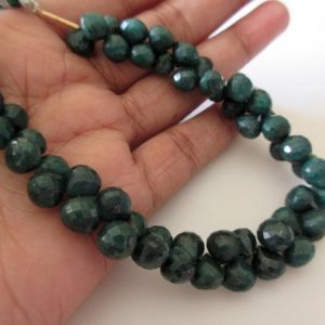 Shop Emerald Bead Shapes! Green Corundum/Emerald Onion Shaped Briolette Beads, Emerald Faceted Onion Beads, 9mm To 11mm/7mm To 8mm Emerald Onion Beads, GDS1159 | Natural genuine other-shape Emerald beads for beading and jewelry making.  #jewelry #beads #beadedjewelry #diyjewelry #jewelrymaking #beadstore #beading #affiliate #ad
