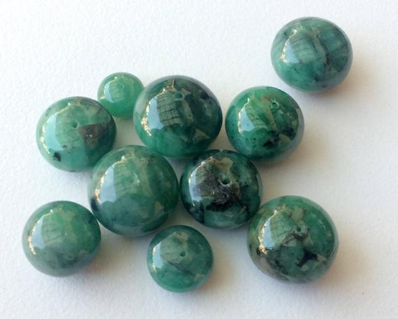 10x14mm-17x13mm Emerald Plain Rondelle Bead, Natural Huge Emerald Gemstone, Rare Emerald Rondelle Drilled, 1 Pc Original Emerald - Ausph56