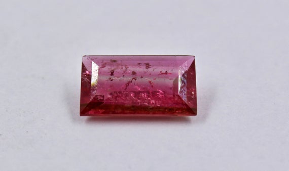 Excellent 3.4cts Natural Multi Pink Tourmaline Rectangle Shape Gemstone For Ring