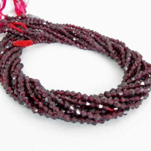 4mm Bicone Garnet Bead Strand, Red Garnets, Genuine Gemstone, Faceted Genuine Red Garnets Bead Strand, Faceted Red Bicone Beads Full Strand | Natural genuine beads Array beads for beading and jewelry making.  #jewelry #beads #beadedjewelry #diyjewelry #jewelrymaking #beadstore #beading #affiliate #ad