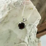 55Carat Natural Garnet Silver Charms for Women Birthstone Pendant Chakra Healing Victorian Marquise Necklace 