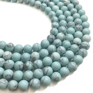 Shop Howlite Bead Shapes! 8mm Howlite Turquiose Beads, Turquiose Stone, Gemstone Beads, Wholesale Beads | Natural genuine other-shape Howlite beads for beading and jewelry making.  #jewelry #beads #beadedjewelry #diyjewelry #jewelrymaking #beadstore #beading #affiliate #ad
