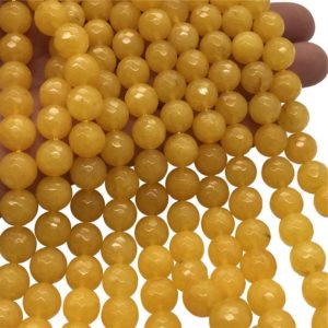 Shop Jade Faceted Beads! 10mm Faceted Yellow Jade Beads, Gemstone Beads, Wholesale Beads | Natural genuine faceted Jade beads for beading and jewelry making.  #jewelry #beads #beadedjewelry #diyjewelry #jewelrymaking #beadstore #beading #affiliate #ad