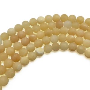 Shop Jade Bead Shapes! 8mm Matte Yellow Jade Beads, Gemstone Beads, Wholesale Beads | Natural genuine other-shape Jade beads for beading and jewelry making.  #jewelry #beads #beadedjewelry #diyjewelry #jewelrymaking #beadstore #beading #affiliate #ad