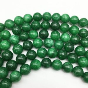 Shop Green Jade Beads! 10mm Green Jade Beads, Round Gemstone Beads, Wholesale Beads | Natural genuine beads Jade beads for beading and jewelry making.  #jewelry #beads #beadedjewelry #diyjewelry #jewelrymaking #beadstore #beading #affiliate #ad