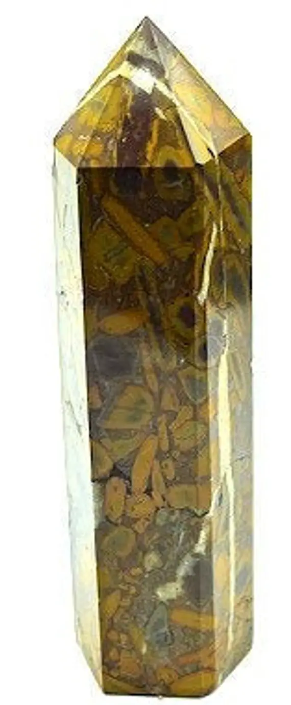 Bamboo Leaf Jasper Tower 8.7" Tall And Weighs 3.15 Pounds