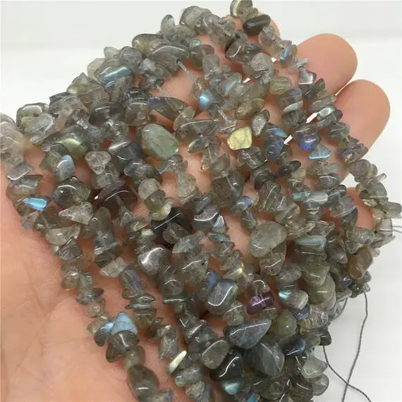Gray Labradorite Chip Stone Beads, Gemstone Beads