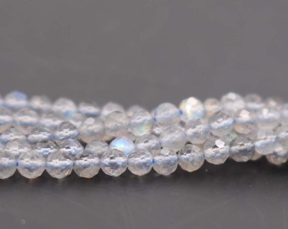 3mm Natural Labradorite Faceted Small Size Beads,3mm Small Size Beads Wholesale Bulk Supply,15 Inches One Starand