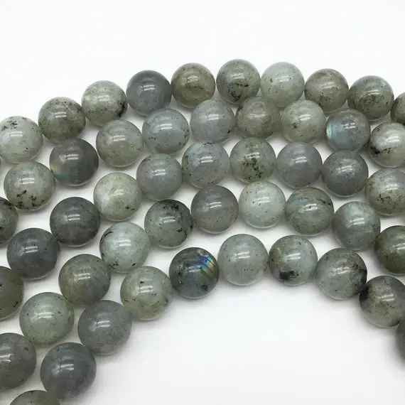 10mm Gray Labradorite Beads, Round Gemstone Beads, Wholesale Beads