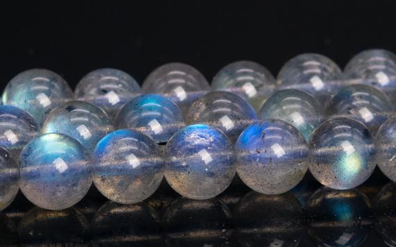 5mm Transparent Light Gray Labradorite Beads Madagascar Aa Genuine Natural Gemstone Round Loose Beads 15" / 7.5" Bulk Lot Options (108855)