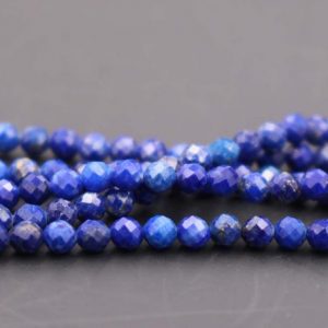 Shop Lapis Lazuli Faceted Beads! 3mm Lapis Lazuli Faceted Small Size Beads,3mm Small Size Beads Wholesale Bulk supply,15 inches one starand | Natural genuine faceted Lapis Lazuli beads for beading and jewelry making.  #jewelry #beads #beadedjewelry #diyjewelry #jewelrymaking #beadstore #beading #affiliate #ad
