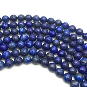 Shop Lapis Lazuli Faceted Beads! 6mm Faceted Lapis Lazuli Beads, Round Gemstone Beads, Wholasela Beads | Natural genuine faceted Lapis Lazuli beads for beading and jewelry making.  #jewelry #beads #beadedjewelry #diyjewelry #jewelrymaking #beadstore #beading #affiliate #ad