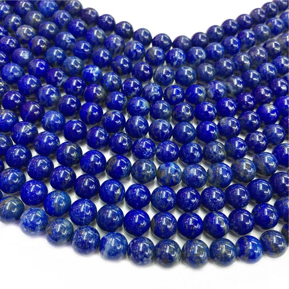 8mm Natural Lapis Lazuli Beads, Round Gemstone Beads, Wholesale Beads