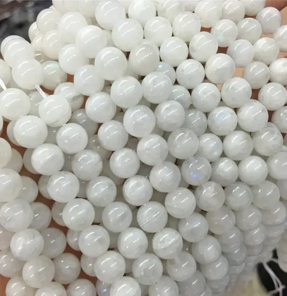 10mm Natural Rainbow Moonstone Beads, Round Gemstone Beads, Wholesale Beads