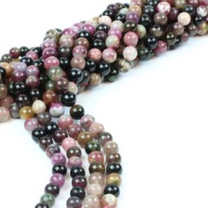 Shop Pink Tourmaline Round Beads! Natural tourmaline beads,pink round beads,mixed tourmaline beads,AA quality beads,loose gemstone beads,beads tourmaline – 16" Full Strand | Natural genuine round Pink Tourmaline beads for beading and jewelry making.  #jewelry #beads #beadedjewelry #diyjewelry #jewelrymaking #beadstore #beading #affiliate #ad