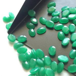 Shop Onyx Cabochons! 5x7mm Green Onyx Oval Cut Stone, Green Onyx Faceted Oval Stone, Green Onyx For Jewelry (5Cts To 25Cts Options) – PG388 | Natural genuine stones & crystals in various shapes & sizes. Buy raw cut, tumbled, or polished gemstones for making jewelry or crystal healing energy vibration raising reiki stones. #crystals #gemstones #crystalhealing #crystalsandgemstones #energyhealing #affiliate #ad