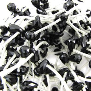 9mm faceted black onyx teardrop beads 15" strand 11617 | Natural genuine other-shape Gemstone beads for beading and jewelry making.  #jewelry #beads #beadedjewelry #diyjewelry #jewelrymaking #beadstore #beading #affiliate #ad