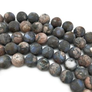 Shop Opal Round Beads! 10mm Matte Llanite Blue Quartz Beads, Round Gemstone Beads, Wholesale Beads | Natural genuine round Opal beads for beading and jewelry making.  #jewelry #beads #beadedjewelry #diyjewelry #jewelrymaking #beadstore #beading #affiliate #ad