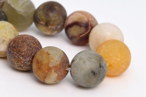 10mm Matte Multicolor Opal Beads Grade Aaa Genuine Natural Gemstone Half Strand Round Loose Beads 7.5" Bulk Lot Options (105240h-1458)