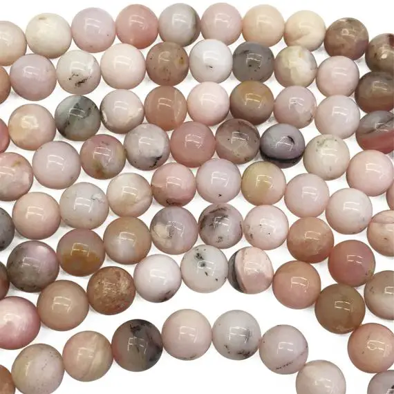 10mm Natural Pink Opal Beads, Round Gemstone Beads, Wholesale Beads