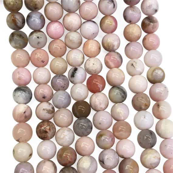 8mm Natural Pink Opal Beads, Round Gemstone Beads, Wholesale Beads