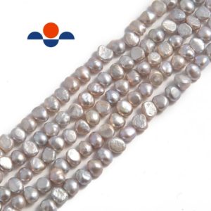 Shop Pearl Beads! Gray Fresh Water Pearl Center Drill Nugget Beads 4mm 6mm 8mm 10mm 14" Strand | Natural genuine beads Pearl beads for beading and jewelry making.  #jewelry #beads #beadedjewelry #diyjewelry #jewelrymaking #beadstore #beading #affiliate #ad