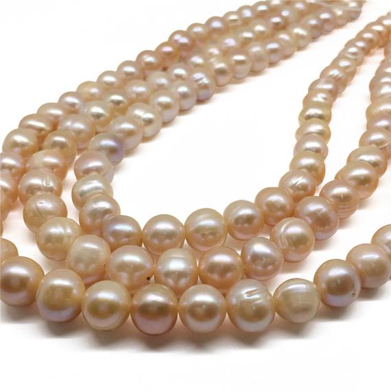 6-7mm Freshwater Pearl Beads, White Pearl Beads, Pearl Jewelry
