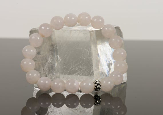 Pink Calcite Bracelet, Aaa Grade Light Pink Calcite Natural Gemstone Bracelet,  10mm Calcite Bracelet