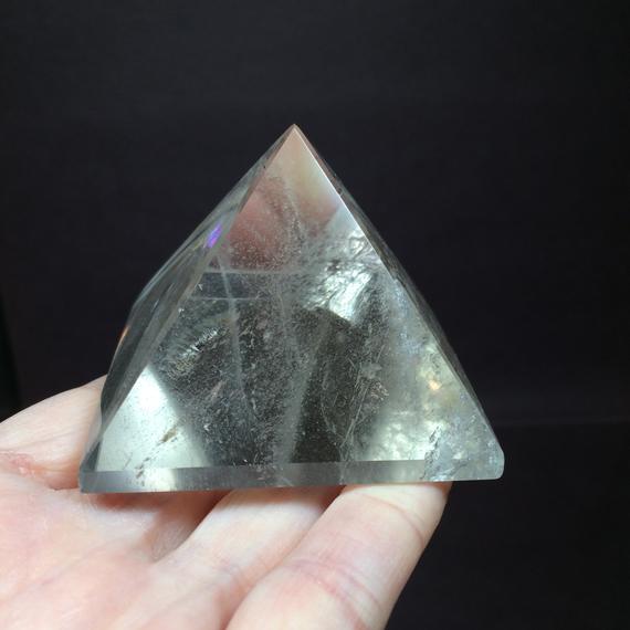 Clear Quartz Pyramid 44mm Height - Natural Crystal - Polished Stone - Healing Crystal - Meditation Stone - Collectible - Display/decor- 168g