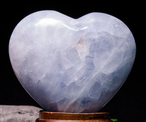 Natural Blue Celestite Heart-shaped Gemstone/ice Blue Crystal Quartz Decoration Collection/special Gift/birthday Gift-92*86*41mm 468g #8772