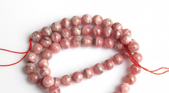 Rhodochrosite Rondelle Beads, 6mm Beads, Plain Round Beads, Sold As 8 Inch Half Strand/16 Inch Full Strand, Gfjpp