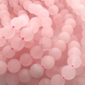 Rose Quartz, Rose Quartz Beads, 4mm Beads, 8mm Beads, Matte Beads, Frosted Beads, Matte Rose Quartz, Blush Pink, Rose Pink, Pink Beads | Natural genuine other-shape Rose Quartz beads for beading and jewelry making.  #jewelry #beads #beadedjewelry #diyjewelry #jewelrymaking #beadstore #beading #affiliate #ad