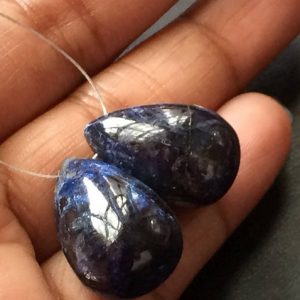 14x21mm Blue Sapphire Plain Tear Drop Beads, Smooth Sapphire Drops, 2Pcs Sapphire For Jewelry, Original Sapphire Tear Drop – PC13A | Natural genuine other-shape Gemstone beads for beading and jewelry making.  #jewelry #beads #beadedjewelry #diyjewelry #jewelrymaking #beadstore #beading #affiliate #ad