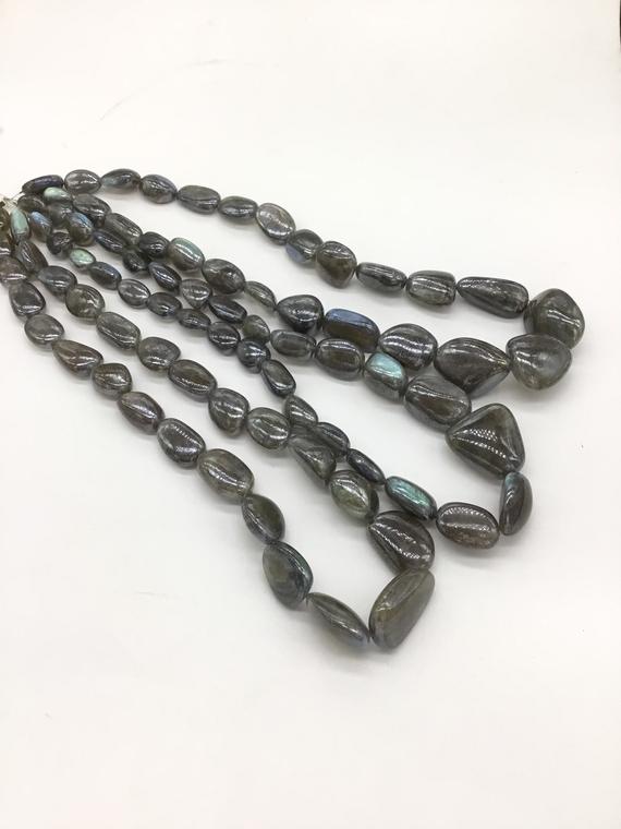 16 Inch Labradorite Tumbles (shiny Coating) Natural Gemstone , Bulk Gemstones