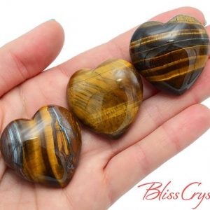 Shop Tiger Eye Shapes! 1 GOLD Tigers EYE Heart Medium Polished Stone Healing Crystal and Stone #GH18 | Natural genuine stones & crystals in various shapes & sizes. Buy raw cut, tumbled, or polished gemstones for making jewelry or crystal healing energy vibration raising reiki stones. #crystals #gemstones #crystalhealing #crystalsandgemstones #energyhealing #affiliate #ad