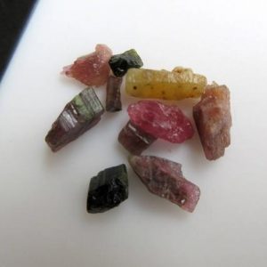 Shop Tourmaline Chip & Nugget Beads! 25 Pieces Raw Rough Loose Natural Tourmaline Gemstones, 4mm to 11mm Tourmaline Loose Gem Stone, BB473 | Natural genuine chip Tourmaline beads for beading and jewelry making.  #jewelry #beads #beadedjewelry #diyjewelry #jewelrymaking #beadstore #beading #affiliate #ad