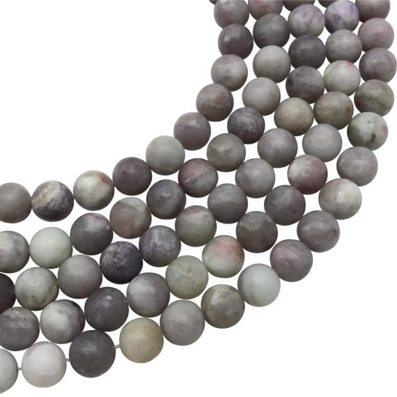 10mm Matte Chinese Tourmaline Beads, Round Gemstone Beads, Wholesale Beads