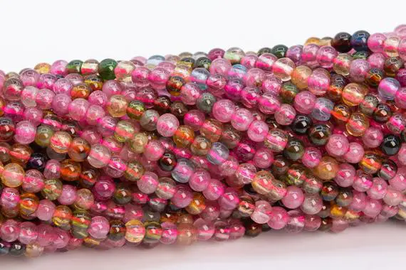 2mm Multicolor Tourmaline Beads Grade Aaa Genuine Natural Gemstone Full Strand Round Loose Beads 15" Bulk Lot Options (110676-3216)