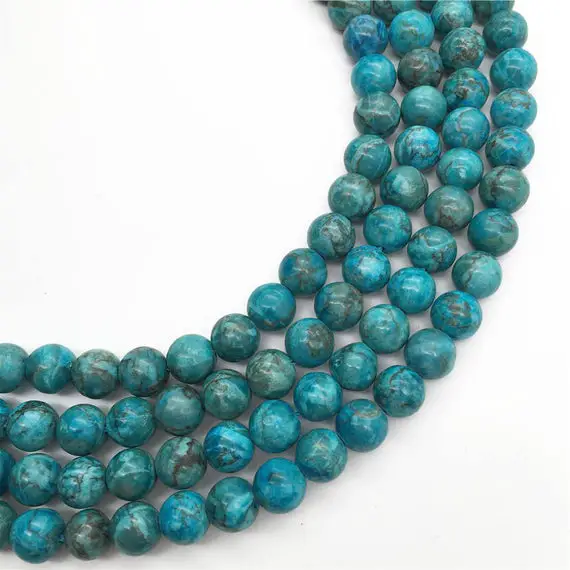 8mm Blue Turquoise Beads, Round Gemstones Beads, Wholesale Beads
