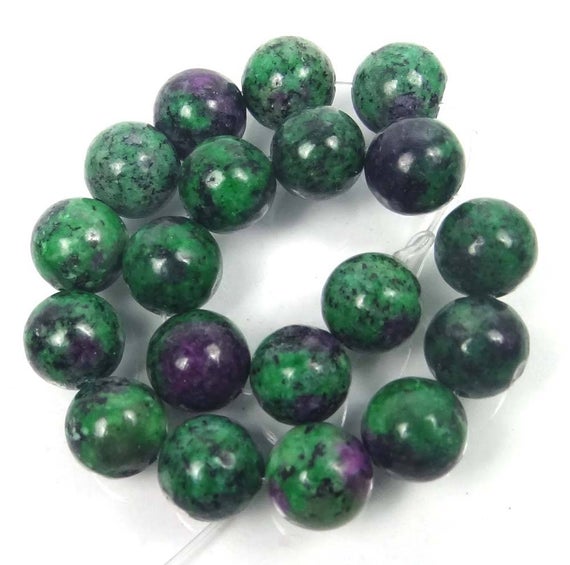 10mm Ruby Zoisite Round Beads Half Strandm(e7953)