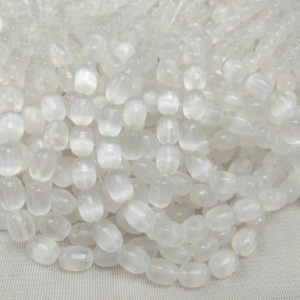 Shop Selenite Beads! 16inch Selenite  beaded Healing jewelry – protection, guardians, dispels negative energy 4-12mm | Natural genuine other-shape Selenite beads for beading and jewelry making.  #jewelry #beads #beadedjewelry #diyjewelry #jewelrymaking #beadstore #beading #affiliate #ad