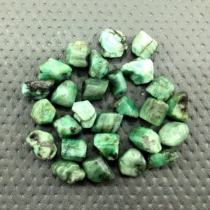 Shop Tumbled Emerald Crystals & Pocket Stones! 25 Pieces Emerald 14-16 MM Green Rough, Emerald Crystal Gemstone Raw,Loose Emerald Untreated Rough,Beautiful Emerald Rough Lot Wholesale | Natural genuine stones & crystals in various shapes & sizes. Buy raw cut, tumbled, or polished gemstones for making jewelry or crystal healing energy vibration raising reiki stones. #crystals #gemstones #crystalhealing #crystalsandgemstones #energyhealing #affiliate #ad