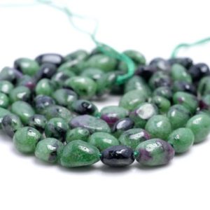 Shop Ruby Zoisite Chip & Nugget Beads! 5-6MM  Ruby Zoisite Gemstone Pebble Nugget Granule Loose Beads 15.5 inch Full Strand (80001931-A33) | Natural genuine chip Ruby Zoisite beads for beading and jewelry making.  #jewelry #beads #beadedjewelry #diyjewelry #jewelrymaking #beadstore #beading #affiliate #ad