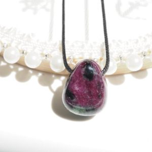 Shop Ruby Zoisite Pendants! AAA+ Natural Ruby Zoisite pendant, Sterling Silver necklace, RZ010 | Natural genuine Ruby Zoisite pendants. Buy crystal jewelry, handmade handcrafted artisan jewelry for women.  Unique handmade gift ideas. #jewelry #beadedpendants #beadedjewelry #gift #shopping #handmadejewelry #fashion #style #product #pendants #affiliate #ad