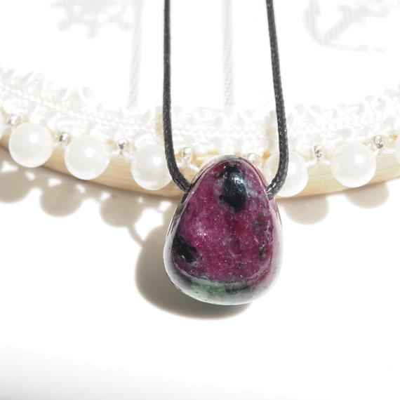 Aaa+ Natural Ruby Zoisite Pendant, Ruby Zoisite Necklace, Rz010