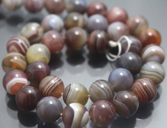 Natural Botswana Agate Beads,4mm/6mm/8mm/10mm/12mm Natural Madagasar Agate Beads,striped Agate Beads,15 Inches One Starand