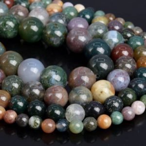 Shop Agate Beads! Genuine Natural Indian Agate Loose Beads Round Shape 6mm 8mm 10mm 12mm 15mm | Natural genuine beads Agate beads for beading and jewelry making.  #jewelry #beads #beadedjewelry #diyjewelry #jewelrymaking #beadstore #beading #affiliate #ad
