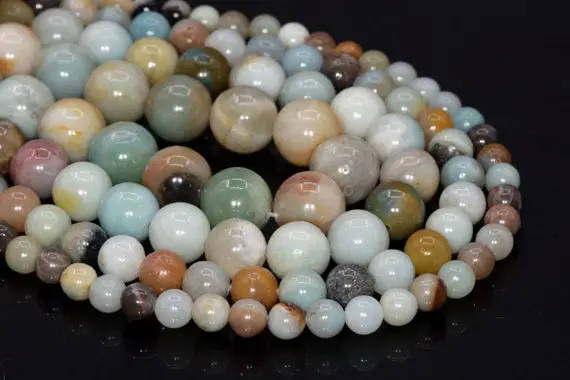 Genuine Natural Amazonite Loose Beads Grade A Round Shape 6mm 8-9mm 10mm 12mm