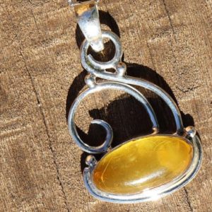 Shop Amber Necklaces! Amber, 925 Silver, Healing Stone Necklace with Positive Healing Energy! | Natural genuine Amber necklaces. Buy crystal jewelry, handmade handcrafted artisan jewelry for women.  Unique handmade gift ideas. #jewelry #beadednecklaces #beadedjewelry #gift #shopping #handmadejewelry #fashion #style #product #necklaces #affiliate #ad
